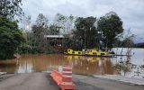 Imagem do Rio Uruguai por volta das 7h30 desta segunda-feira (30).